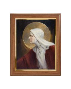 10" x 12" Walnut Frame with Gold Inside Lip and a 8" x 10" Chambers: The Saint Print
