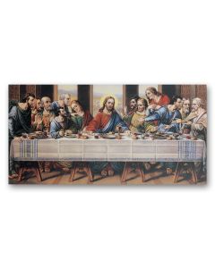 19" x 39" Canvas Zabateri Last Supper Print