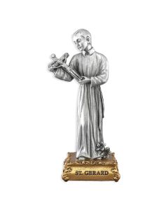 4 1/2" Pewter Saint Gerard Statue, Gift Boxed-P65