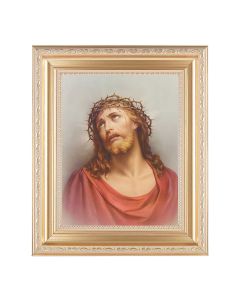 10 1/4" x 12 1/4" Satin Gold Frame with an 8" x 10" Christ in Agony Print