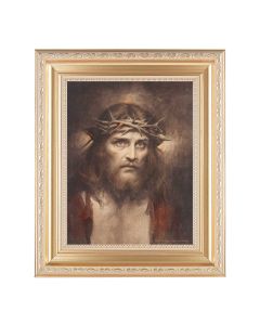 10 1/4" x 12 1/4" Satin Gold Frame with an 8" x 10" Chambers: Ecce Homo Print