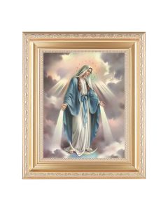 10 1/4" x 12 1/4" Satin Gold Frame with an 8" x 10" Our Lady of Grace Print