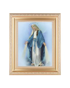 10 1/4" x 12 1/4" Satin Gold Frame with an 8" x 10" Our Lady of Grace Print
