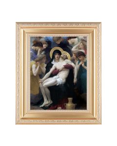 10 1/4" x 12 1/4" Satin Gold Frame with an 8" x 10" Bouguereau: Pieta Print