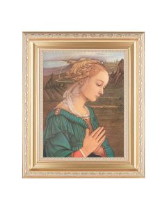 10 1/4" x 12 1/4" Satin Gold Frame with an 8" x 10" Lippi: Madonna Print