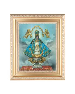 10 1/4" x 12 1/4" Satin Gold Frame with an 8" x 10" Virgen De San Juan Print