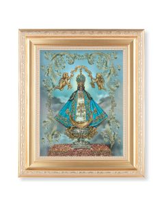 10 1/4" x 12 1/4" Satin Gold Frame with an 8" x 10" Gold Our Lady of San Juan Print