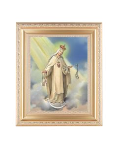 10 1/4" x 12 1/4" Satin Gold Frame with an 8" x 10" O.L. of Mercy (Mercedes) Print
