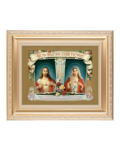 10 1/4" x 12 1/4" Satin Gold Frame with an 8" x 10" House Blessing-SHJ-IHM Print