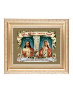 10 1/4" x 12 1/4" Satin Gold Frame with an 8" x 10" House Blessing-SHJ & IMH Print