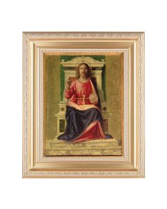 10 1/4" x 12 1/4" Satin Gold Frame with an 8" x 10" The King of Heaven Print