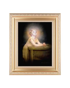 10 1/4" x 12 1/4" Satin Gold Frame with an 8" x 10" Thy Will be Done Print