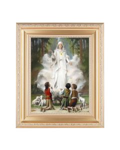 10 1/4" x 12 1/4" Satin Gold Frame with an 8" x 10" O.L. of Fatima Print
