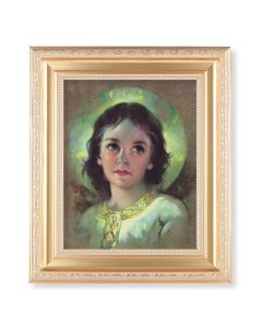 10 1/4" x 12 1/4" Satin Gold Frame with an 8" x 10" The Child Jesus Print