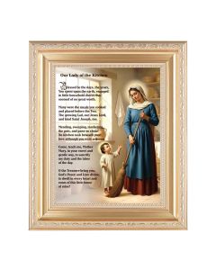 10 1/4" x 12 1/4" Satin Gold Frame with an 8" x 10" O.L. of the Kitchen (with Prayer) Print