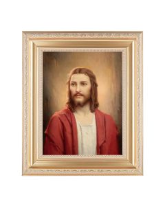 10 1/4" x 12 1/4" Satin Gold Frame with an 8" x 10" Chambers: Our Lord