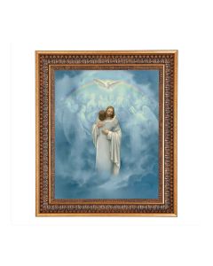 11"x14" Christ Welcome Home Print in a 13.5" x 16 9/16" Vintage Bronze with Acanthus Leaves Frame with Velvet Backing and Plexiglass