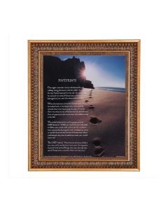 11"x14" Footprints Print in a 13.5" x 16 9/16" Vintage Bronze with Acanthus Leaves Frame with Velvet Backing and Plexiglass