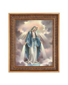 11"x14" O.L. of Grace Print in a 13.5" x 16 9/16" Vintage Bronze with Acanthus Leaves Frame with Velvet Backing and Plexiglass