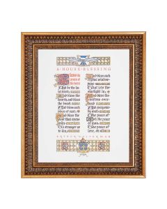11"x14" A House Blessing Print in a 13.5" x 16 9/16" Vintage Bronze with Acanthus Leaves Frame with Velvet Backing and Plexiglass
