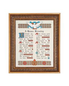 11"x14" House Blessing Print in a 13.5" x 16 9/16" Vintage Bronze with Acanthus Leaves Frame with Velvet Backing and Plexiglass