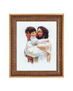 11"x14" Hook: Love Print in a 13.5" x 16 9/16" Vintage Bronze with Acanthus Leaves Frame with Velvet Backing and Plexiglass