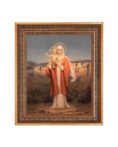 11"x14" O.L. of Jerusalem Print in a 13.5" x 16 9/16" Vintage Bronze with Acanthus Leaves Frame with Velvet Backing and Plexiglass