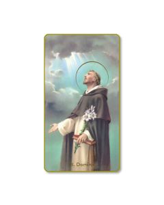Saint Dominic Holy Card
