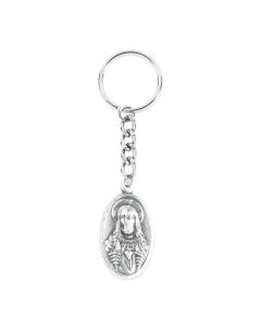 Sacred Heart Medal Key Chain Carded