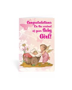 Congratulations On The Arrival of Your Baby Girl Greeting Card