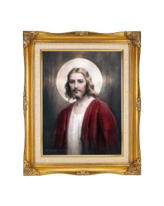  11"x14" Chambers: Confide in Me Textured Art in a 15"x18" Ornate Antiqued Gold Frame with Inner Linen Border