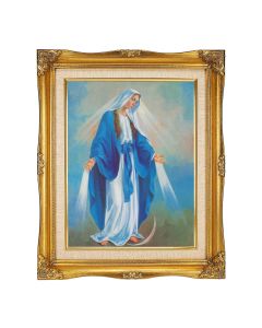 11"x14" O.L. of Grace Textured Art. in a 15"x18" Ornate Antiqued Gold Frame with Inner Linen Border