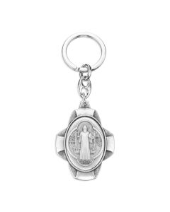 1 3/4" St. Benedict Cross Keychain