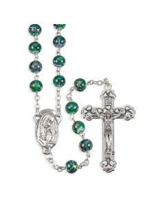 Multicolor Mosaic Glass Bead Rosary