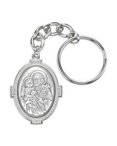 St. Joseph Medal Keychain, Overall 4 3/4"