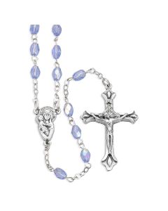 Blue Aurora Borealis Bead Rosary