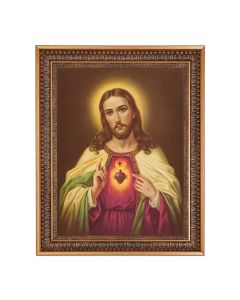 12" x 16" S.H.J. Print in 15.5" x 19.5" Vintage Bronze Acanthus Leaves Frame with Velvet Backing and Plexiglass