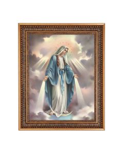 12" x 16" O.L. of Grace Print in 15.5" x 19.5" Vintage Bronze Acanthus Leaves Frame with Velvet Backing and Plexiglass