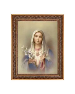 15.5" x 19.5" Vintage Bronze Acanthus Leaves Frame with Velvet Backing and Plexiglass with a 12" x 16" I.H.M Print