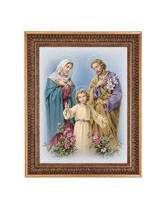 12" x 16" Holy Family Print in 15.5" x 19.5" Vintage Bronze Acanthus Leaves Frame with Velvet Backing and Plexiglass