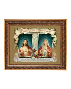 12" x 16" House Blessing Print in 15.5" x 19.5" Vintage Bronze Acanthus Leaves Frame with Velvet Backing and Plexiglass