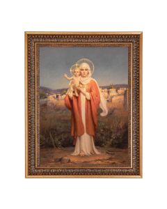 12" x 16" O.L. of Jerusalem Print in 15.5" x 19.5" Vintage Bronze Acanthus Leaves Frame with Velvet Backing and Plexiglass
