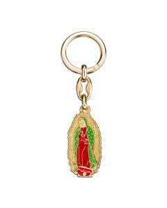 O.L. of Guadalupe (full figure) Gold Keychain 