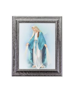 10 1/2" x 12 1/2" Grey Oak Finish Frame with an 8" x 10" Our Lady of Grace Print