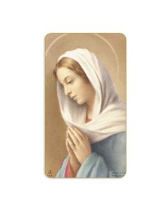 Praying Madonna Holy Card