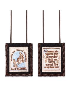 Our Lady of Mt. Carmel Brown Wool Scapular