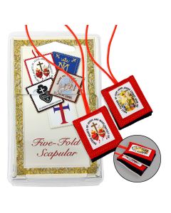 Five Fold Wool Scapular Boxed