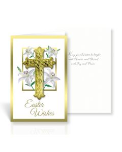 Lilies with Crucifix Easter Greeting Card