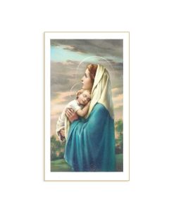 Madonna and Child Holy Card