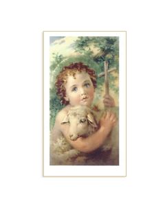 Christ with Lamb Holy Card